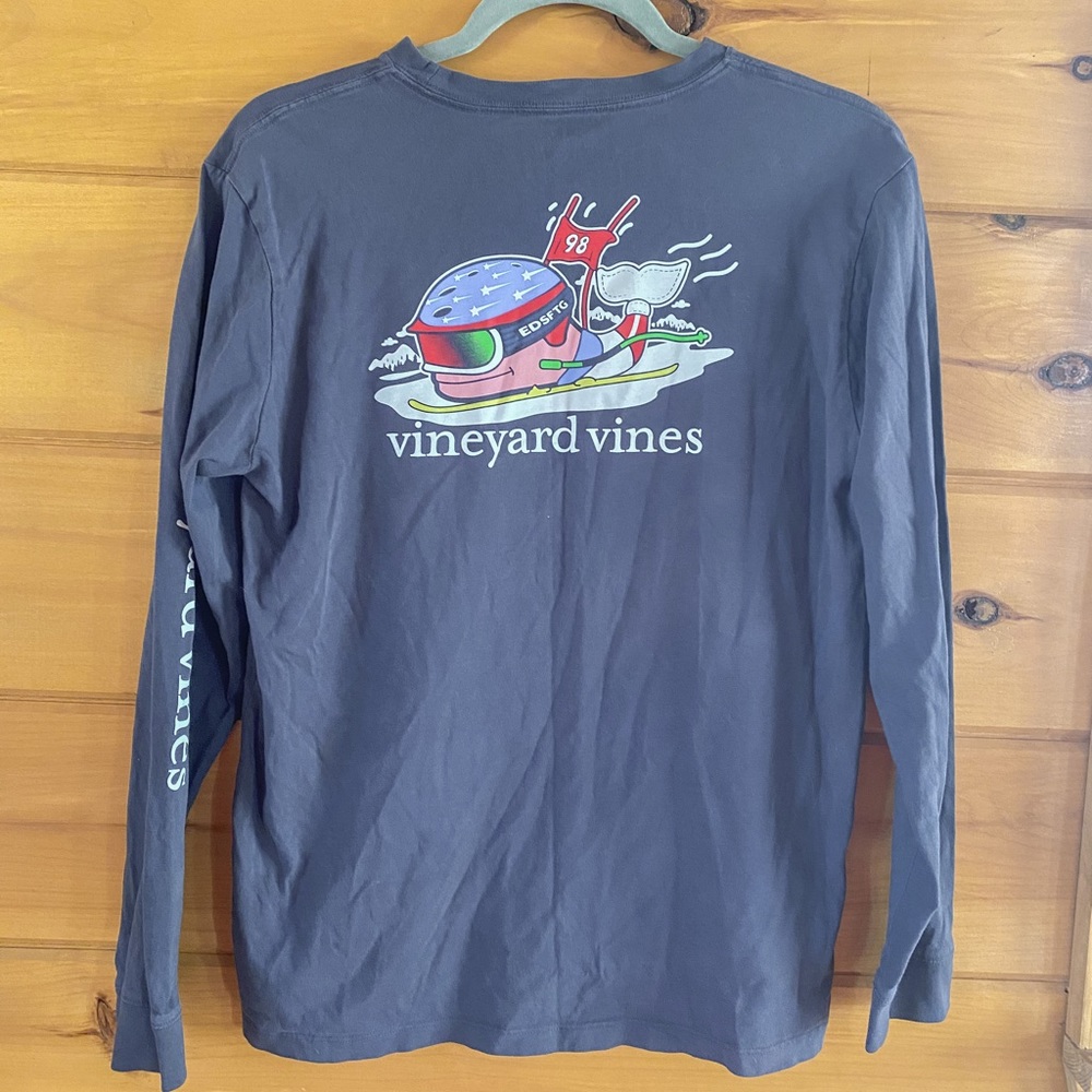 Navy Vineyard Vines Long Sleeves Tee Shirt